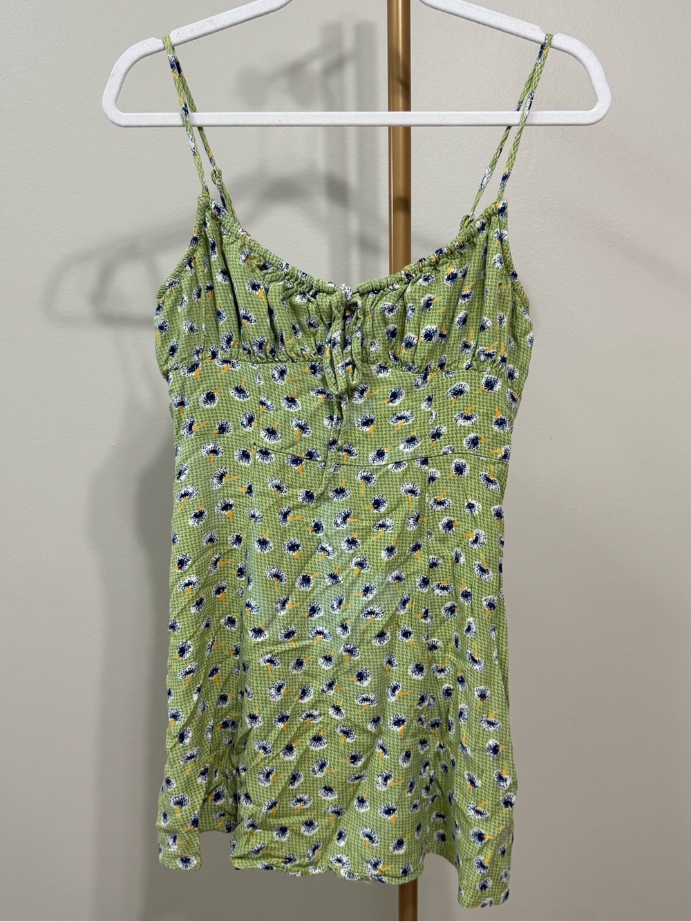 Urban outfitters, Medium, green dandelion print mini dress